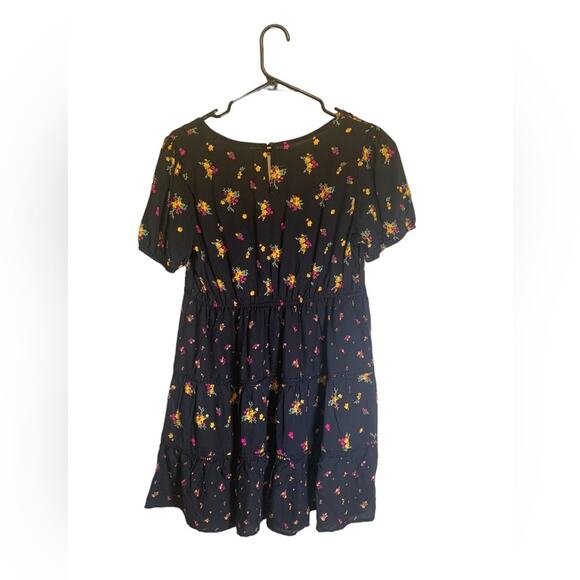 NWT Row A Mini Dress Black with Floral Print Size Small - Picture 2 of 6